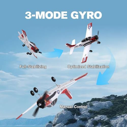 Fms 410Mm T-28 Rc Plane For Beginners – Easy To Fly With 3 Flight Modes And One-Key Durable Epp Foam And Prop Guard Ready To Fly Rtf Remote Control Aircraft For Adults