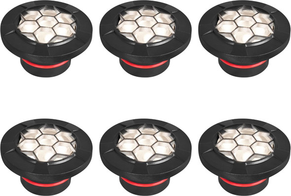 Gkoled 6-Pack Low Voltage Dimmable In-Ground Lights 7W Grated Top Well Light 12V Ac/Dc Led Outdoor Paver Landscape Lighting For Pathway Garden Die-Cast Aluminum Black Powder Coated Finish Ip67
