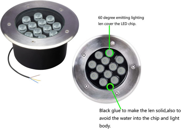 Outdoor Ground Lights 12WHigh Voltage 110V 120V Well LightDiameter 7 InchesWaterproof Landscape Lighting WiredWhite 6500KRecessed Tree Uplighting For PathwayWalkwayDeckPack Of 4