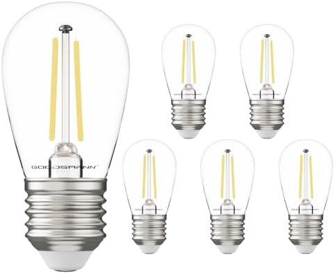 Goodsmann Outdoor 12V Ac 6Pk Led Bulbs 135 Lumens For Low Voltage String Lights Hanging Landscape Lighting 2800K Without Wire Connectors