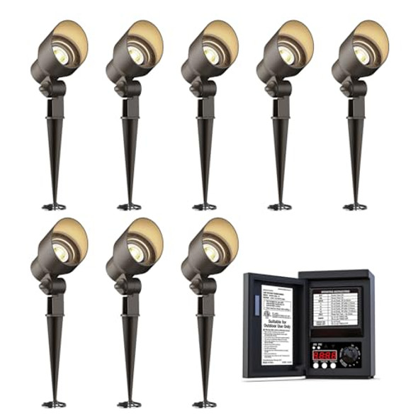 Goodsmann Low Voltage Transformer 120W Outdoor Lighting Transformer With 8Pk Landscape Lighting Kits Low Voltage Spot Lights 3W Led 200 Lumen Flood Lights 3000K 12V Ac Tree Lights Goodsmann Low Voltage Transformer 120W Outdoor Lighting Transformer With 8Pk Landscape Lighting Kits Low Voltage Spot Lights 3W Led 200 Lumen Flood Lights 3000K 12V Ac Tree Lights