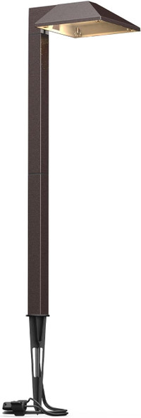 Goodsmann Low Voltage Pathway Light Outdoor Metal Landscape Lighting 12V Ac 0.7W Led Hardwired Path Light 100 Lumen Warm White Oil Rubbed Bronze Finish Walkway Light With Connector And Spike Stake