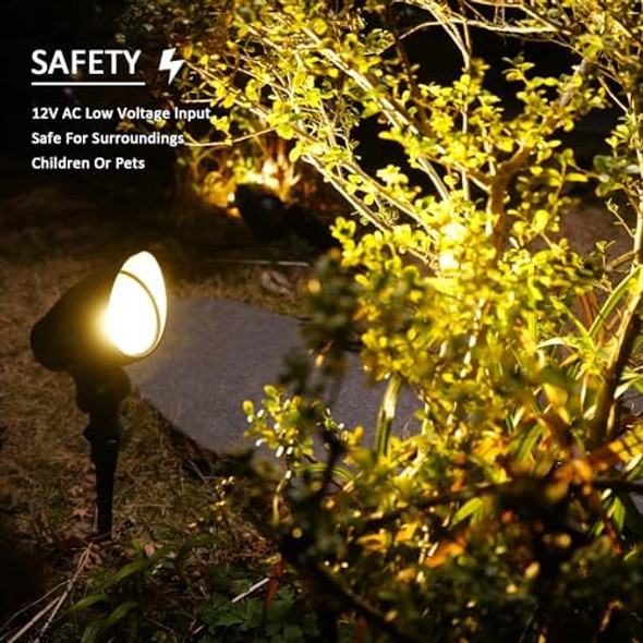 Goodsmann Low Voltage Spotlights 8Pk Landscape Lighting Kit 12V Ac Replaceable Led Bulb Brown Outdoor Lighting 5W 400 Lumen Warm White With Metal Stake And Connector For Driveway Lawn Garden Goodsmann Low Voltage Spotlights 8Pk Landscape Lighting Kit 12V Ac Replaceable Led Bulb Brown Outdoor Lighting 5W 400 Lumen Warm White With Metal Stake And Connector For Driveway Lawn Garden