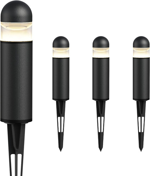 Goodsmann Landscape Lighting 4Pk Low Voltage Landscape Lighting 3W 60 Lumen Led Landscape Bollard Lights Outdoor 2700K Warm White Black With Cable Connectors Replaceable Led Bulbs Goodsmann Landscape Lighting 4Pk Low Voltage Landscape Lighting 3W 60 Lumen Led Landscape Bollard Lights Outdoor 2700K Warm White Black With Cable Connectors Replaceable Led Bulbs