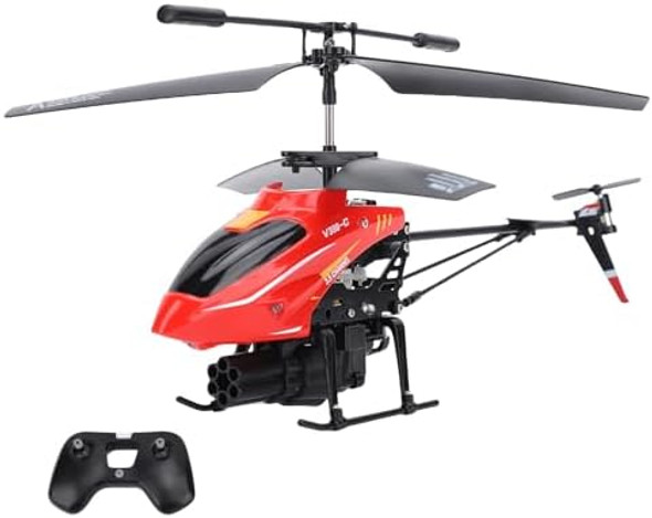 Goolrc Remote Control Helicopter Wltoys V398-C 3.5 Channel Rc Helicopter With 6-Axis Gyroscope Altitude Hold Led Light Simulate Firing 2.4Ghz Flying Toys For Kids And Beginners