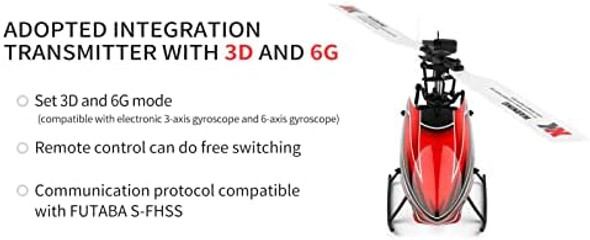 Goolrc Rc Helicopter Wltoys K110S Remote Control Helicopter 6 Channel Rc Aircraft With 3D/6G Mode Gyro Easy To Fly For Adults And Beginners