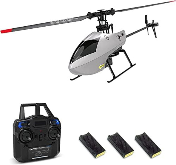 Goolrc C129 V2 Rc Helicopter 4 Channel Remote Control Helicopter With 6-Axis Gyro 2.4Ghz Rc Aircraft With 3D Flips Altitude Hold One Key Take Off/Landing And 3 Batteries For Adults And Beginners