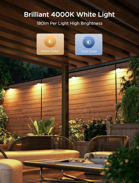 Govee Outdoor Deck Lights Rgbic Outdoor Lights With 4000K White Light Ip65 Smart Fence Lights With App Control Voice Control Led Path Light For Outdoor Decorwired 6 Packs (32.8Ft)