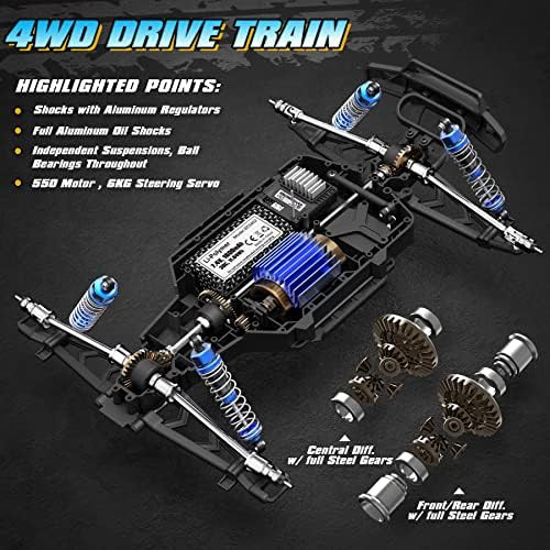 Haiboxing 2995 Remote Control Truck 1:12 Scale Rc Buggy 550 Motor Version 42Km/H High Speed Rc Cars Electric Powered 4X4 Off-Road Rtr Ideal Hobby For Kids& Adults 40+ Min Play