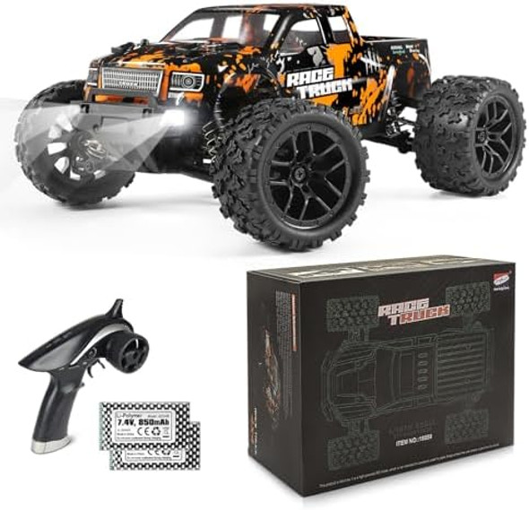 Haiboxing 1:18 Scale Rc Monster Truck 18859 36Km/H Speed 4X4 Off Road Remote Control TruckWaterproof Electric Powered Rc Cars All Terrain Toys Vehicles With 2 BatteriesXmas s For Kid And Adults