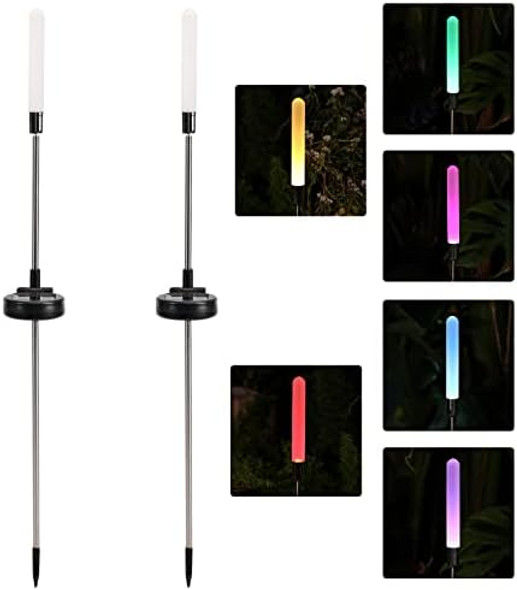 Patio Backyard Decor Solar Garden Lights Outdoor Waterproof Solar Garden Stakes Yard Decorations For Patio Yard Driveway Garden Outside (Multicolor 2 Pack) Patio Backyard Decor Solar Garden Lights Outdoor Waterproof Solar Garden Stakes Yard Decorations For Patio Yard Driveway Garden Outside (Multicolor 2 Pack)