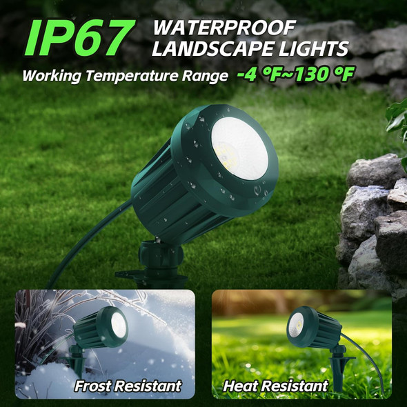 Halloween & Christmas Outdoor Spotlight 6500K Cool White Led Landscape Lighting With 4 Lenses (Rgb Purple) Ip67 Waterproof 120V Plug-In For Yard Garden Tree Holiday Decor(4 Pack Black)