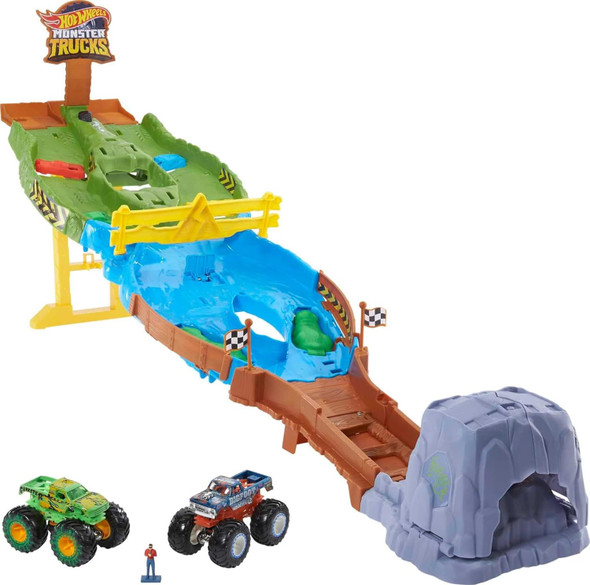 Hot Wheels Monster Trucks Playset With Monster Trucks Bigfoot & Gunkster Convenient Storage Wreckin’ Raceway Hot Wheels Monster Trucks Playset With Monster Trucks Bigfoot & Gunkster Convenient Storage Wreckin’ Raceway