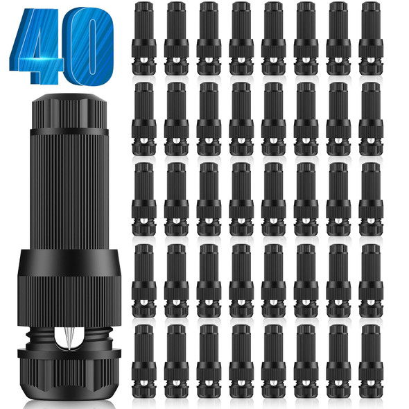 Low Voltage Wire Connectors - Outdoor Led Landscape Lighting Connector 12-18 Gauge Waterproof Landscape Lights Connector For Outside Path Light Deck Light Yard Light Backyard Lighting (60 Pack)