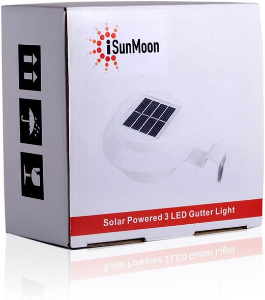 6 Pack Outdoor Solar Powered Led Gutter Light Fence Roof Gutter Garden