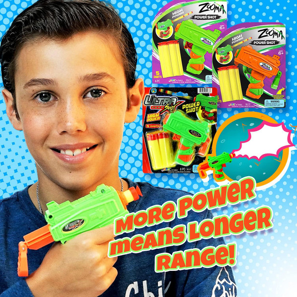 Ja-Ru Mini Foam Dart Gun Kids Toys (4 Toy Gun Pistol) W/ 5 Refill Soft Bullet Foam Darts. Toy Guns For Boys Bulk Birthday Favors & Party Supplies 5483-4P