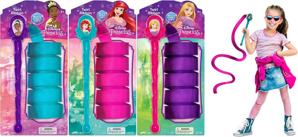 Ja-Ru Disney Princess Rainbow Ribbon Wands (1 Twirling Ribbon Assorted) Dancing Rhythmic Streamer Wand Girls Toys. Gymnastics Equipment For Kids. Ballerina Accessories Birthday Supplies. 7815-1