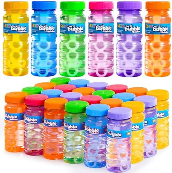 Joyin Bubble Bottles 6/12/24/36Pcs (4Oz Solution) Bubbles For Toddlers 1-3 Blow Bubbles Solution Wand Bulk For Party Favors For Kids Toddler Summer Outdoor Toys For Kids (6)