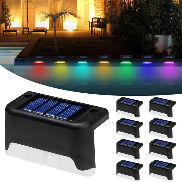 K.E.J. Solar Lights Outdoor Valentine'S Day Decorations Color Changing Solar Deck Lights Led Step Light Waterproof Pool Accessories Decor For Stairs Fence Yard Driveway Pathway Yard Backyard Garden