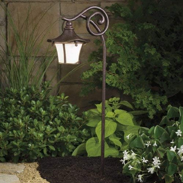 Kichler 15420Agz Cotswold Path & Spread 1-Light 12V Aged Bronze