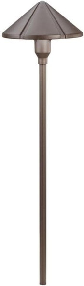 Kichler 15326Bkt Six Groove Path & Spread 1-Light 12V Textured Black