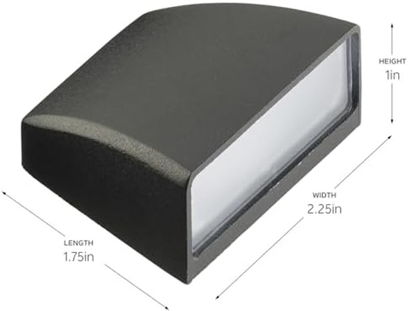 Kichler Led Mini All-Purpose Side Fire Sconce Landscape Lighting (2.25" X 1" X 1.75") 16143Bkb Kichler Led Mini All-Purpose Side Fire Sconce Landscape Lighting (2.25" X 1" X 1.75") 16143Bkb