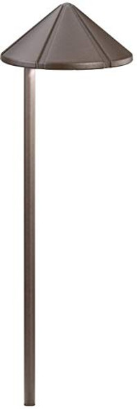 Kichler 15315Azt Six Groove Path & Spread 1-Light 12V Textured Architectural Bronze