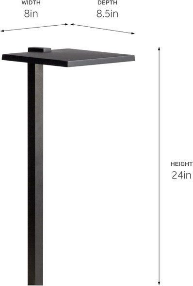 12 Volt 3000K Led 6" Shallow Shade Path Light In Textured Black