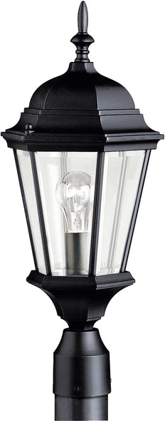 Kichler Madison 21.5" 1 Light Post Light With Clear Beveled Glass In Tannery Bronze