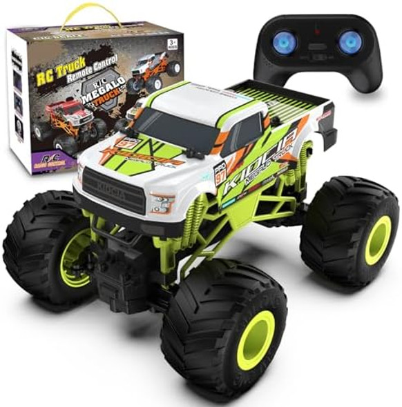 1:16 Scale Rc Monster Truck - 2.4Ghz All Terrain Car For Kids 4-12 20 Km/H Off Road Rc Truck Christmas Or Birthday