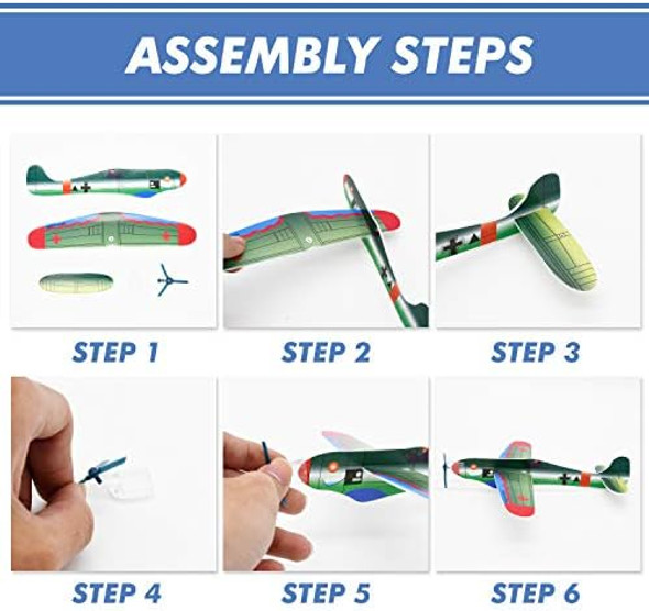 Force Flyers Kissdream 36 Pack 8 Inch Glider Planes - Birthday Party Favor Plane Great Prize Glider Flying Models.