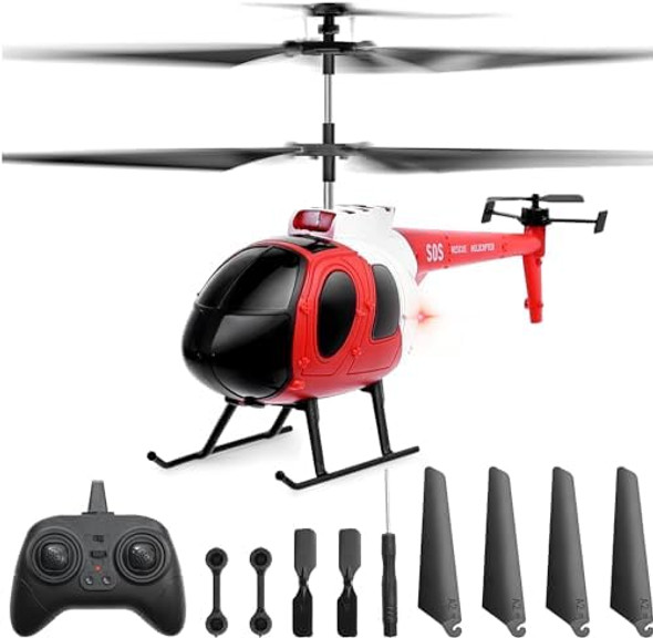 Rc Helicopter For Kids With Auto Hover Function Ease To Fly Remote Control Helicopter With Dual-Prop Stabilized 3 Channel Stable Flight Indoor Rc Helicopters For Beginners