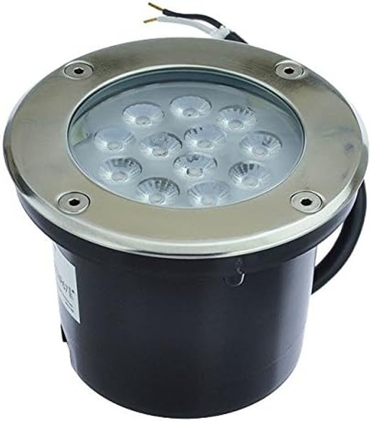 Low Voltage In-Ground Led Well Light With Brushed Stainless Steel Trim 12V Ac/Dc 14W 3733Ww