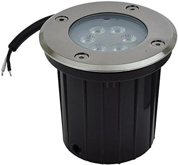 Low Voltage In-Ground Led Well Light With Brushed Stainless Steel Trim 7-Watt 3732Ww