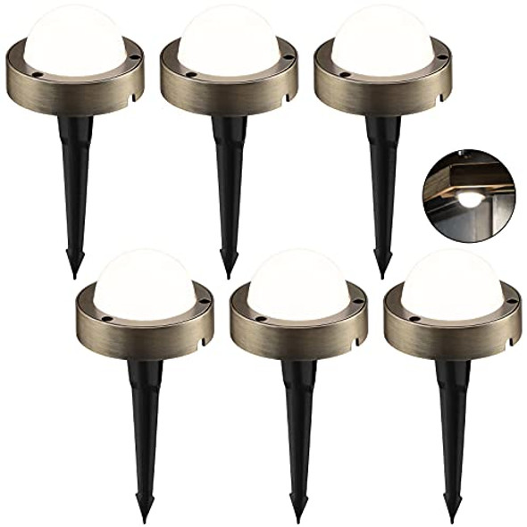 Leonlite Led Well Lights Low Voltage Outdoor 12V-24V Landscape Path Light Ul Listed 360Lm Ip65 Waterproof Outdoor In-Ground Lights Aluminum 4000K Cool White Cast-Aluminum Pack Of 6