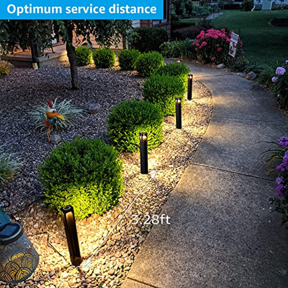 Leonlite Low Voltage Pathway Lights Unique Lighting Effects Landscape Lights Etl & Ul Listed 12V Outdoor Lighting For Driveway Walkway Garden Aluminum 3000K Warm White Black Finish Pack Of 6