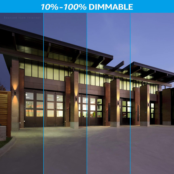 Leonlite Dimmable Led Up Down Wall Light 100-277V Cri 90+ Ul Listed Ip65 Waterproof 10%-100% Dimmable For Commercial Outdoor 14 Inch Modern Porch Light 1200Lm 3000K Pack Of 2 Leonlite Dimmable Led Up Down Wall Light 100-277V Cri 90+ Ul Listed Ip65 Waterproof 10%-100% Dimmable For Commercial Outdoor 14 Inch Modern Porch Light 1200Lm 3000K Pack Of 2