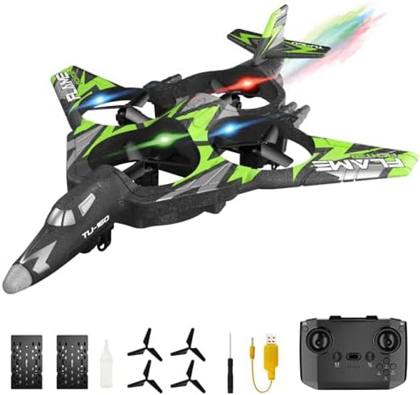 Rc Plane E84 Remote Control Airplane Rc Airplane 4 Channel For Beginners Adult With Xpilot Stabilization System & Aerobatic 360° Drop-Resistant Light/Spray Remote Control Plane Best For Kids