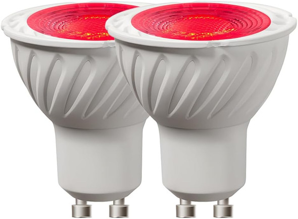 2-Pack Led Landscape Light 5W Gu10 Red Green Blue Orange Led Spotlight Bulbs Mr16 Coloured Spot Light Bulb For Wall Washer Landscape Lighting Decorative Lighting Mood Lighting (Orange)