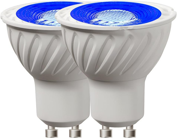 2-Pack Led Landscape Light 5W Gu10 Red Green Blue Orange Led Spotlight Bulbs Mr16 Coloured Spot Light Bulb For Wall Washer Landscape Lighting Decorative Lighting Mood Lighting (Orange)