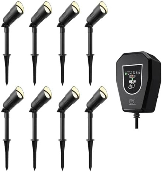 Ll Lighting Livi60W Low Voltage Transformer With 8Pk 12V Ac Spotlights Kits Landscape Lighting 2W 90 Lumen Led Spotlights With Connectors And Spike Stakes For Tree Wall Fences Yard Garden Lighting Ll Lighting Livi60W Low Voltage Transformer With 8Pk 12V Ac Spotlights Kits Landscape Lighting 2W 90 Lumen Led Spotlights With Connectors And Spike Stakes For Tree Wall Fences Yard Garden Lighting