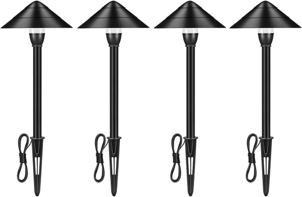 Led Outdoor Landscape Lights 4 Pack 3W 12V Low Voltage Garden Lights Outdoor Ip65 Waterproof 3000K Warm White Pathway Garden Yard Patio Lamp