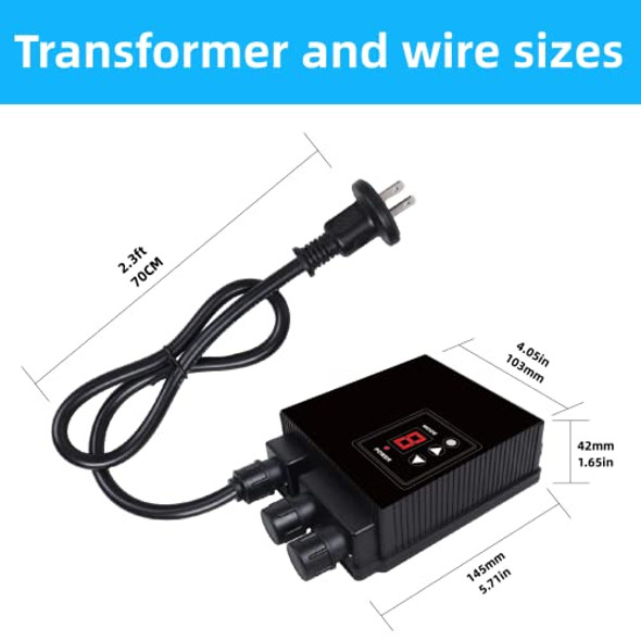 Rnehon 60W Outdoor Low Voltage Transformer With Timer And Photocell Light Sensor 90V-120V Ac To 12V Dc Ip67 WaterproofSpecially For Led Landscape Lights Yard Lighting Rnehon 60W Outdoor Low Voltage Transformer With Timer And Photocell Light Sensor 90V-120V Ac To 12V Dc Ip67 WaterproofSpecially For Led Landscape Lights Yard Lighting