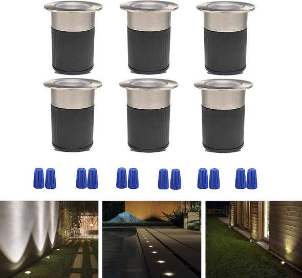 Rnehon Low Voltage Landscape Lights Led Well Lights 10W12V-24V In Ground Lights Ip67 Waterproof Aluminum In Ground Light And Landscape Lighting For YardLawnGardenStep Up LightDeck(6 Pack)