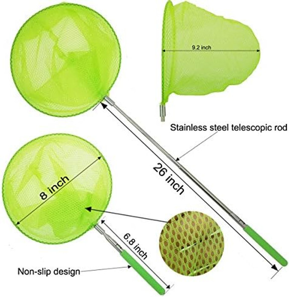 #1 M-Jump 3 Pack Colored Telescopic Butterfly Nets - Great For Catching Insects Bugs Fishing - Outdoor Toy For Kids Playing - Extendable From 6.8" To 34"... #1 M-Jump 3 Pack Colored Telescopic Butterfly Nets - Great For Catching Insects Bugs Fishing - Outdoor Toy For Kids Playing - Extendable From 6.8" To 34"...