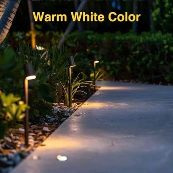 12V Low Voltage Landscape Path Lights Adjustable Knuckle Directional Pathway Lights Rgb+Warm White Mr16 Led Bulb With Remote Control For Outdoor Garden Yard Walkway
