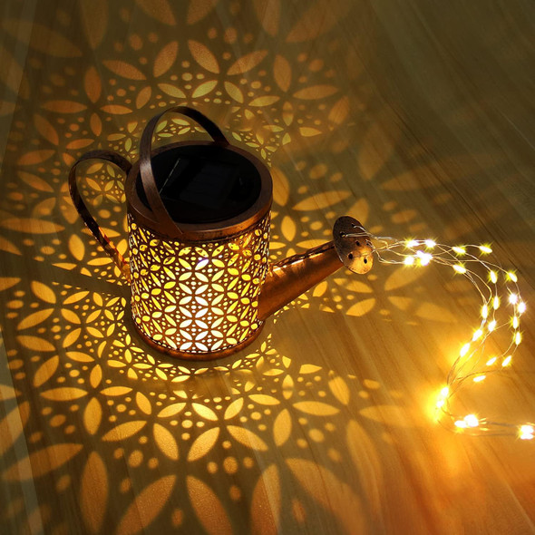 2 Pack Watering Can With LightsSolar Lanterns Outdoor Hanging Waterproof Garden DecorSolar Outdoor Garden DecorativeDecorations For Lawn Path Patio