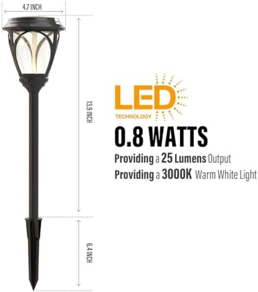 Malibu Kristi Collection Led 0.8 Watts Low Voltage Pathway Light Outdoor Garden Lights Landscape Lights For Lawn Patio Yard Walkway Driveway 8422-3103-01