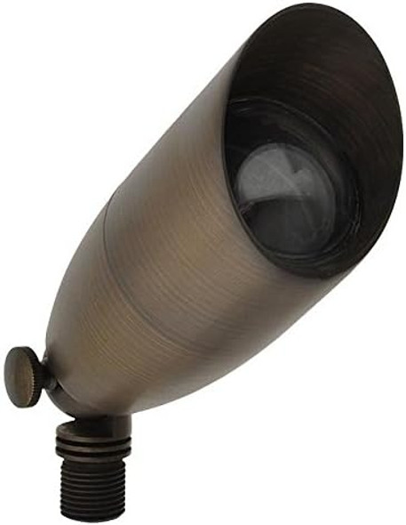 Marslg Brs1 Etl-Listed Solid Brass Low Voltage Landscape Directional Spot Up Light In Antique Brass Finish With Ground Spike And Mr16 Led Bulb 36Ul03Bs
