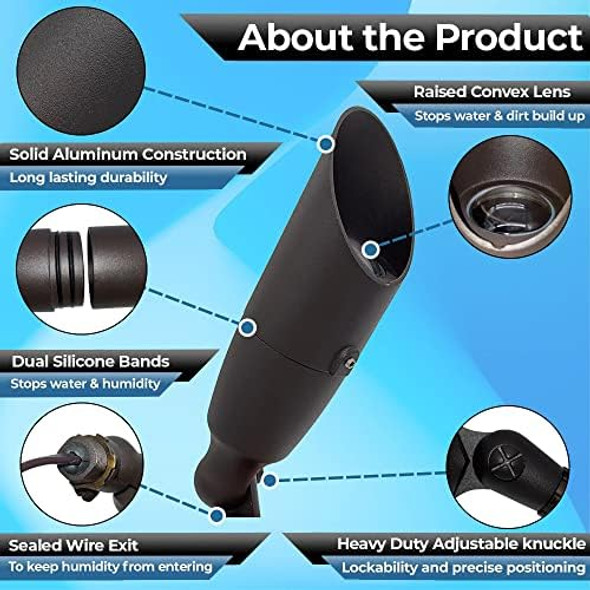 Led Spot Lights Outdoor Led Landscape Light 114 - Solid Aluminum Metal Led Garden Lights 12 Volt Landscape Lighting Led Yard Lights For Bright Long Lasting Home Garden Patio Area Lighting (No Bulb) Led Spot Lights Outdoor Led Landscape Light 114 - Solid Aluminum Metal Led Garden Lights 12 Volt Landscape Lighting Led Yard Lights For Bright Long Lasting Home Garden Patio Area Lighting (No Bulb)